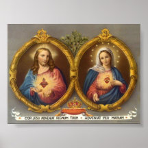 Sacred Harts of Jesus and Mary Print
