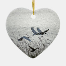 Sacred ibises in flight ornament