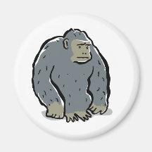 sad ape fridge magnet