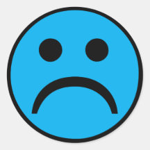 Sad face sticker