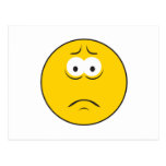 Sad Frowning Smiley Face Post Cards