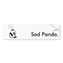 Sad Panda bumper stickers