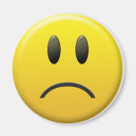 Sad Smiley Face Fridge Magnets
