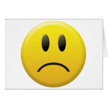 Sad Smiley Face Greeting Card