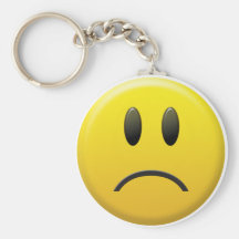 Sad Smiley Face Key Chains