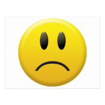 Sad Smiley Face Postcard