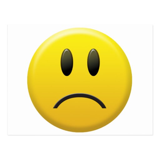 Sad Smiley Face Postcard
