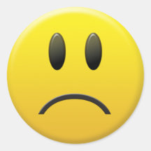 Sad Smiley Face Sticker