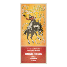 Saddle Up Cowboy Party Invitation