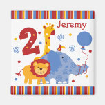 Safari 2nd Birthday Custom Magnet