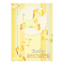 Safari Baby Giraffe Baby Shower Invitations