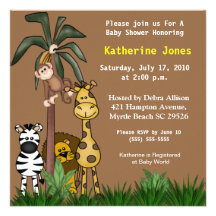 Safari Baby Shower Invitation