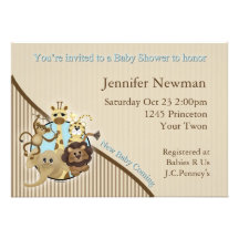 Safari Baby Shower Invitation