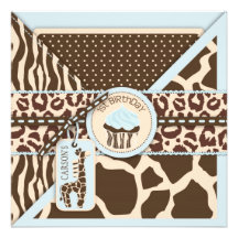 Safari Boy Birthday Invite Card 2