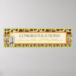 Safari Boy Green Banner Print