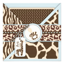 Safari Boy Invitation Square_christening