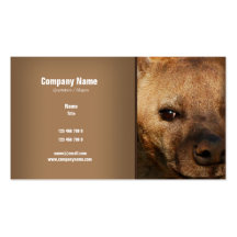 Safari business cards, hyenas - customisable