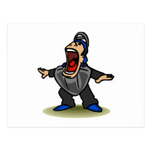 Safe big mouth Umpire Postcard