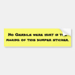 Safe Gerbil Bumper Sticker