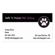 Safe N Happy Business Cards
