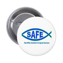 Safe with Christ Pin