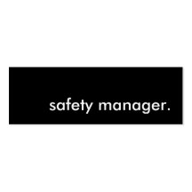 safety manager. business card