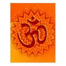 Saffrom Yellow Om Postcards