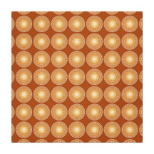 Saffron Colour Circles Gallery Wrapped Canvas
