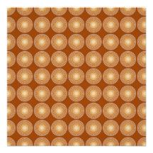 Saffron Colour Circles Pattern Invites