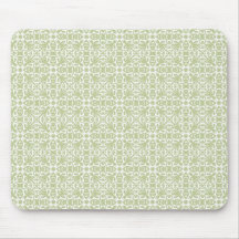 Sage and White Soft Patterned Mousepad