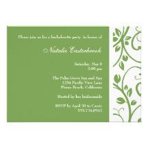 Sage Floral Vine Bachelorette Party Invitation