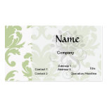 sage green bold large damask pattern business card template