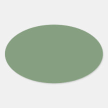 Sage Green Oval Sticker