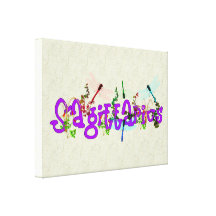 Sagittarius Flowers Gallery Wrapped Canvas