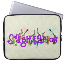 Sagittarius Flowers Laptop Sleeve