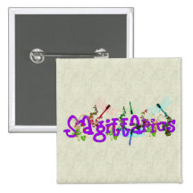 Sagittarius Flowers Pinback Button