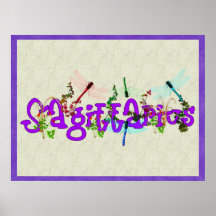Sagittarius Flowers Poster