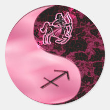 Sagittarius Yin Yang Round Sticker