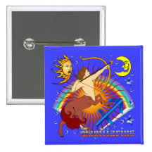 Sagittarius-Zodiac-Design-V-1 Pinback Button