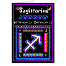 Sagittarius Zodiac Symbol Greeting Card