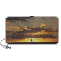 Sail boat at sunset laptop speakers