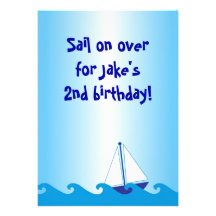 Sail Boat Birthday Invitation