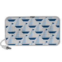Sail Boat Print Doodle Travel Speaker