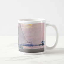 Sailboat At Le Petit-Gennevilliers By Claude Monet Coffee Mugs