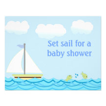 Sailboat Baby Shower Invitation