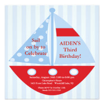 Sailboat Birthday Invitation