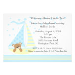 Sailboat Boy Baby Shower Invitation