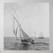Sailboat Papoose 1887 Poster