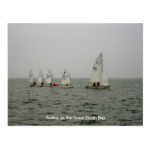 Sailboat race postcards