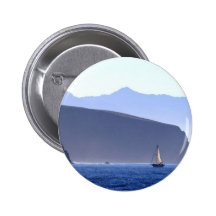 Sailboat Santa Cruz Island Pinback Button